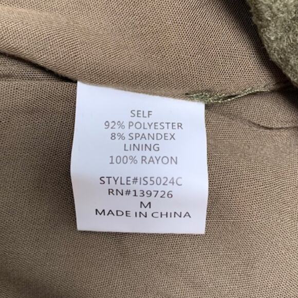 ALTAR'D STATE Dark Olive Button Up Mini Faux Suede Skirt | M - Picture 4 of 5